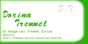 dorina tremmel business card